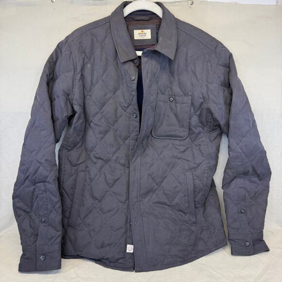 Marine Layer Other - Marine Layer Decker Men’s Quilted Shacket Button Up Jacket Gray Down Size Medium